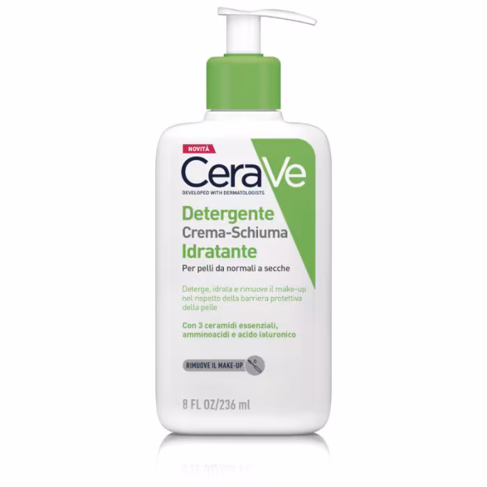 Cerave Detergente Crema-Schiuma Idratante Deterge Ed Idrata پاک کننده کرمی-فومی سراوی